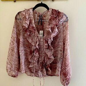 Anthropologie ruffled blouse